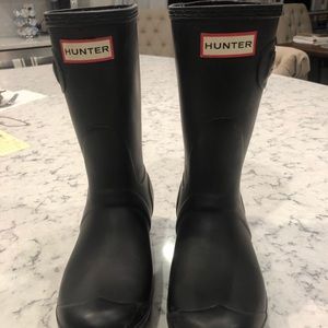 Matte Black Short Hunter Boots